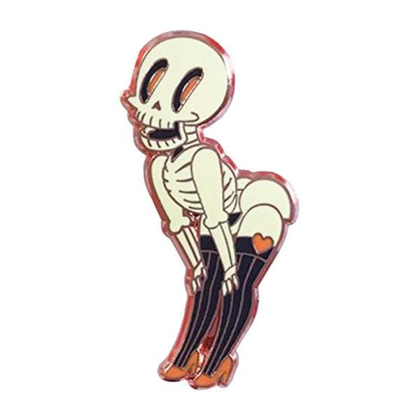 Accessories - Sassy Skeleton Enamel Pin
